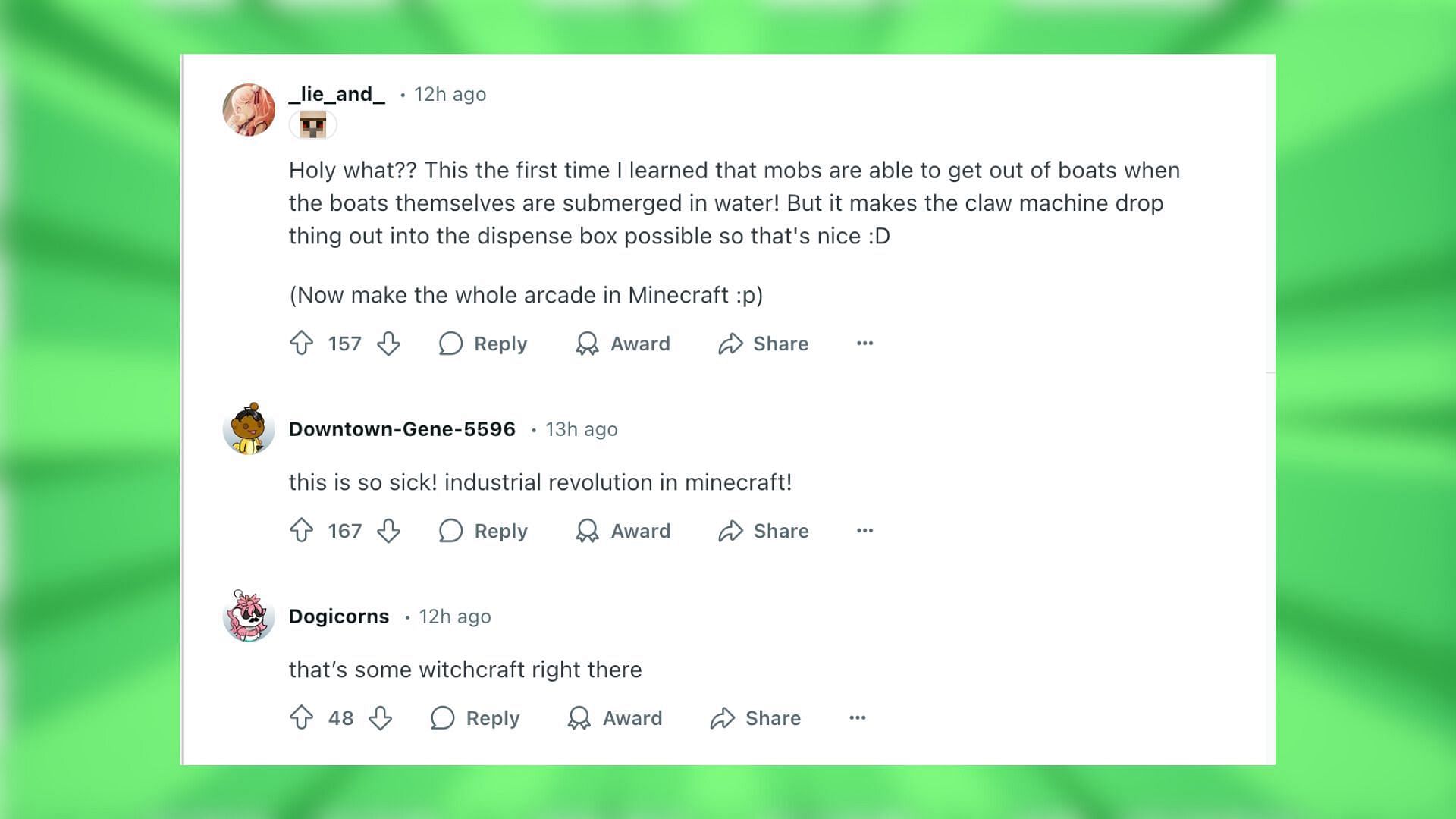 Redditors react to the claw machine made using the new leash (Image via Reddit)
